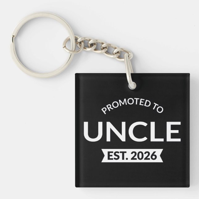 Promoted To Uncle Est. 2026 II Key Ring (Front)
