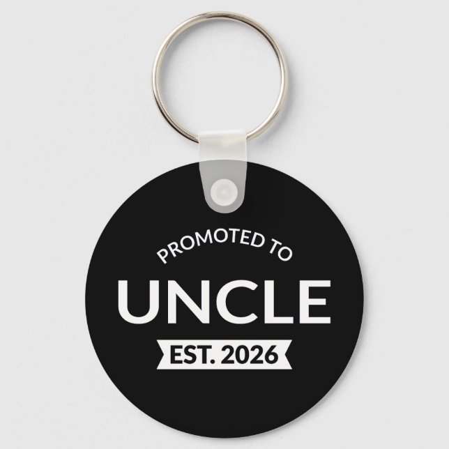 Promoted To Uncle Est. 2026 II Key Ring (Front)