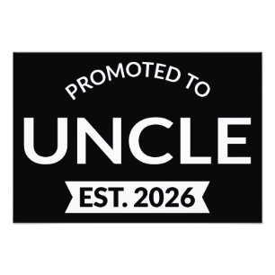 Promoted To Uncle Est. 2026 II Photo Print
