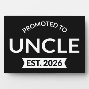 Promoted To Uncle Est. 2026 II Plaque