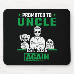 Promoted to Uncle Est 2026 New Baby Niece Nephew Mouse Pad