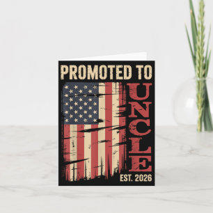 Promoted To Uncle Est.2026 New Family Member Usa F Card