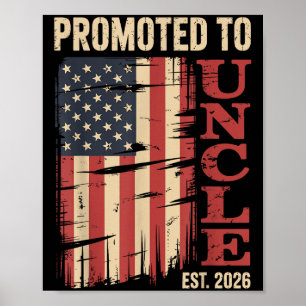 Promoted To Uncle Est.2026 New Family Member Usa F Poster