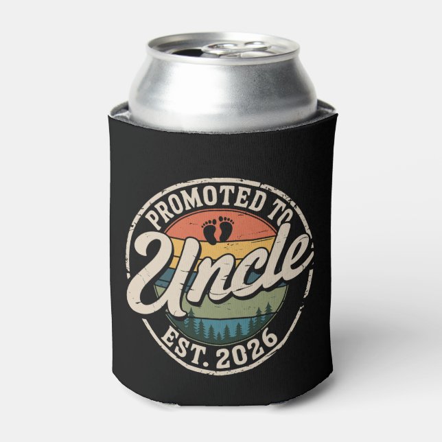 Promoted To Uncle Est 2026 Pregnancy Announcement  Can Cooler (Can Front)