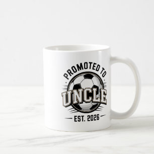 Promoted To Uncle Est 2026 Soccer By Announcement Coffee Mug