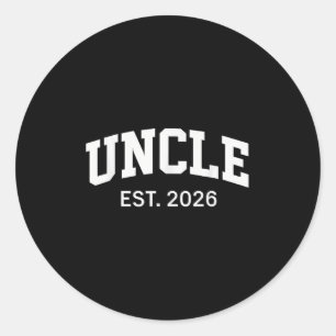 Promoted To Uncle Est 2026 Uncle To Be 1st Time Un Classic Round Sticker
