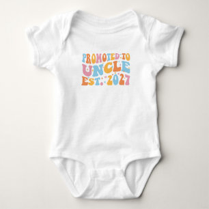 Promoted To Uncle Est 2027 New Uncle Baby Bodysuit