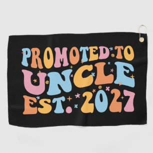 Promoted To Uncle Est 2027 New Uncle Golf Towel
