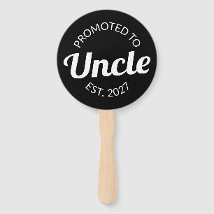 Promoted To Uncle Est 2027 New Uncle I Hand Fan