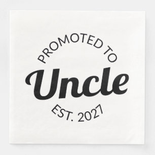 Promoted To Uncle Est 2027 New Uncle I Napkin