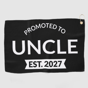 Promoted To Uncle Est 2027 New Uncle II Golf Towel