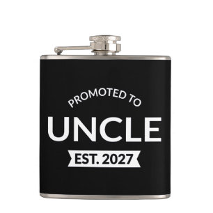 Promoted To Uncle Est 2027 New Uncle II Hip Flask