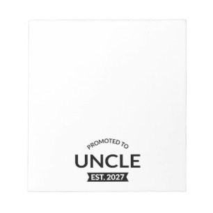Promoted To Uncle Est 2027 New Uncle II Notepad