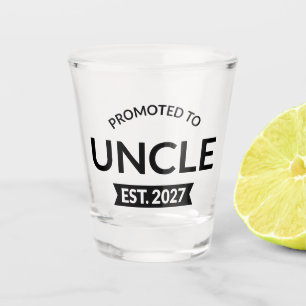 Promoted To Uncle Est 2027 New Uncle II Shot Glass