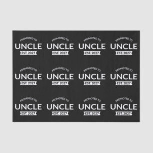 Promoted To Uncle Est 2027 New Uncle II Tissue Paper