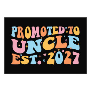 Promoted To Uncle Est 2027 New Uncle Photo Print