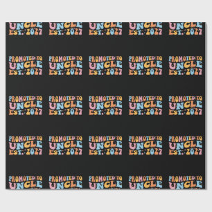 Promoted To Uncle Est 2027 New Uncle Wrapping Paper
