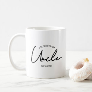 Promoted to Uncle EST New Uncle Gift Coffee Mug