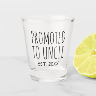 Promoted To Uncle   New Baby Gift Shot Glass