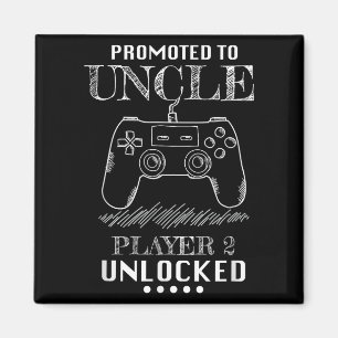 Promoted To Uncle Player 2 Unlock Shirt New Uncle  Magnet