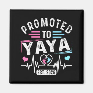 Promoted To Yaya Est. 2026 Vintage Yaya  Magnet