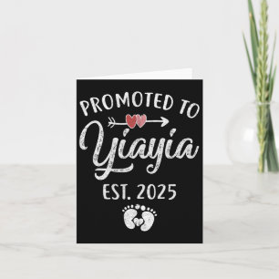 Promoted To Yiayia Est 2025 Funny First Time Mothe Card
