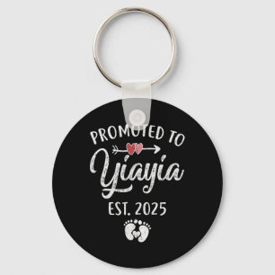 Promoted To Yiayia Est 2025 Funny First Time Mothe Key Ring