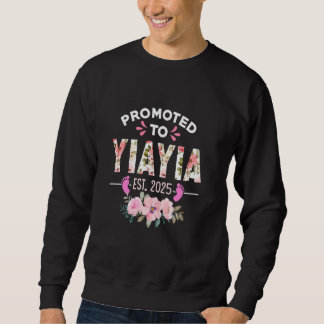 Promoted to Yiayia Est 2025 Women Gifts Baby Annou Sweatshirt