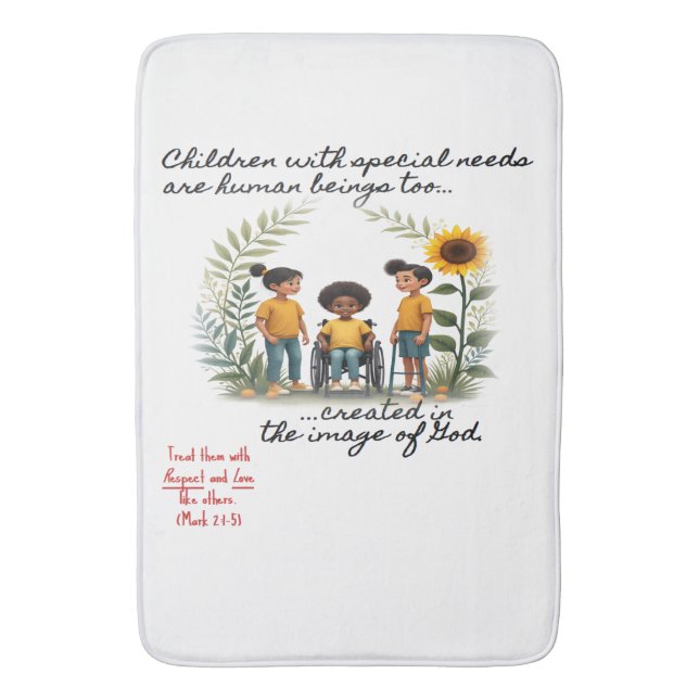Promoting Children with Special Needs Bath Mat (Front Vertical)