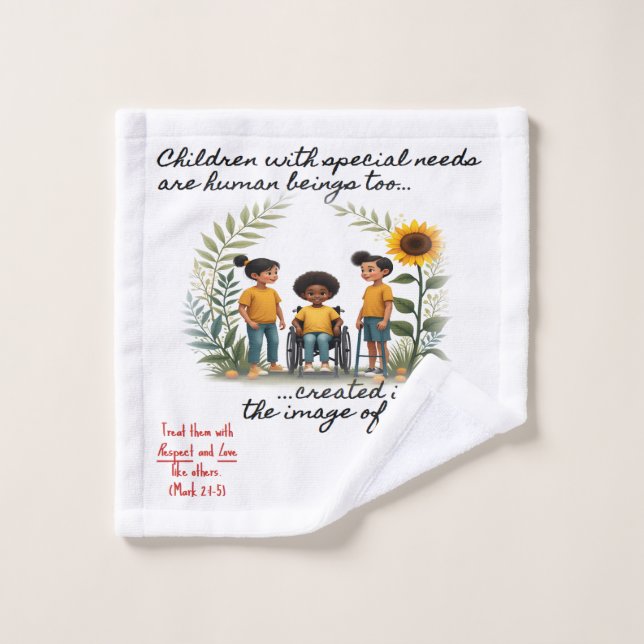 Promoting Children with Special Needs Towel (Wash Cloth)