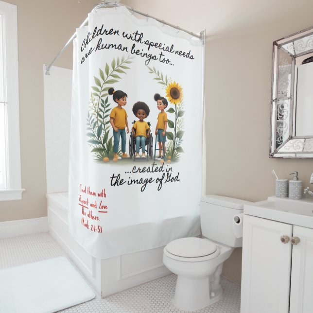 Promoting Children withSpecialNeeds Shower Curtain (In Situ)
