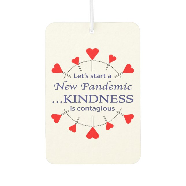 Promoting Kindness Car Air Freshener (Front)