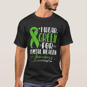 Promoting Mental Health Awareness Green Ribbon T-Shirt
