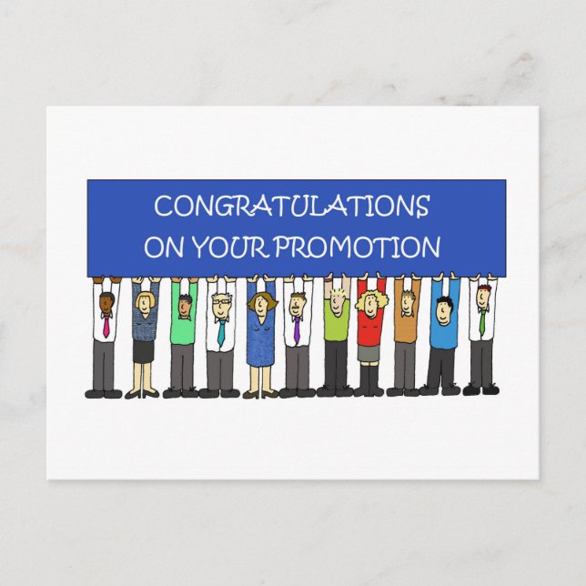 Promotion Congratulations Cartoon People Postcard (Front)