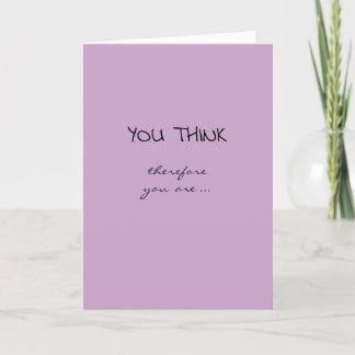 Promotion Congratulations I Think Therefore I Am Card