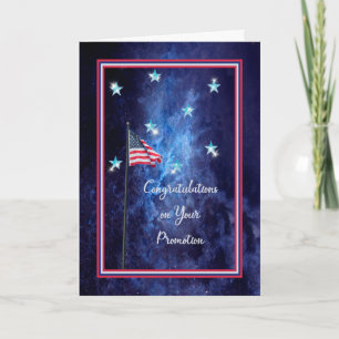 Promotion for US Service Man or Woman in Blue Card