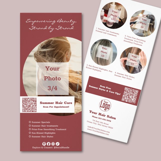 Promotion Hair Salon Summer Specials Rack Card (Promotion Hair Salon Summer Specials Rack Card)