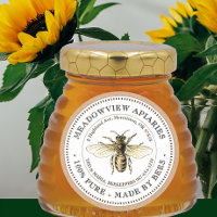 Promotional Apiary Product Label Honeybee Kraft