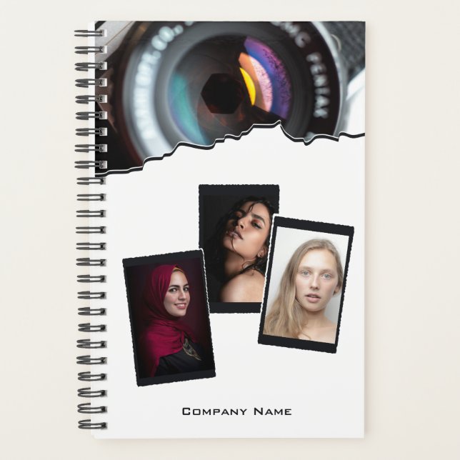 Promotional Black White Photo Collage Photographer Planner (Front)