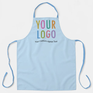 Promotional Blue Apron with Custom Logo Name Text