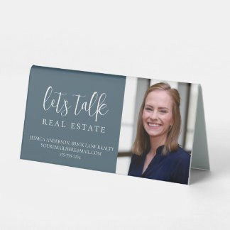 Promotional Blue Real Estate Contact Info