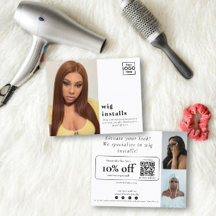 Promotional Booking Special Offer Wig Install Flyer