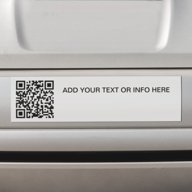 Promotional Branding QR Code & Simple Text Car Bumper Sticker (Creator Uploaded)