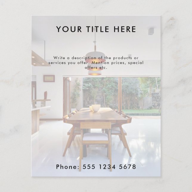 Promotional Business Full Photo Banner & Text Flyer (Front)