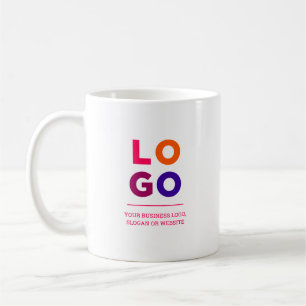 Promotional Business Logo and Text Magenta Pink Coffee Mug