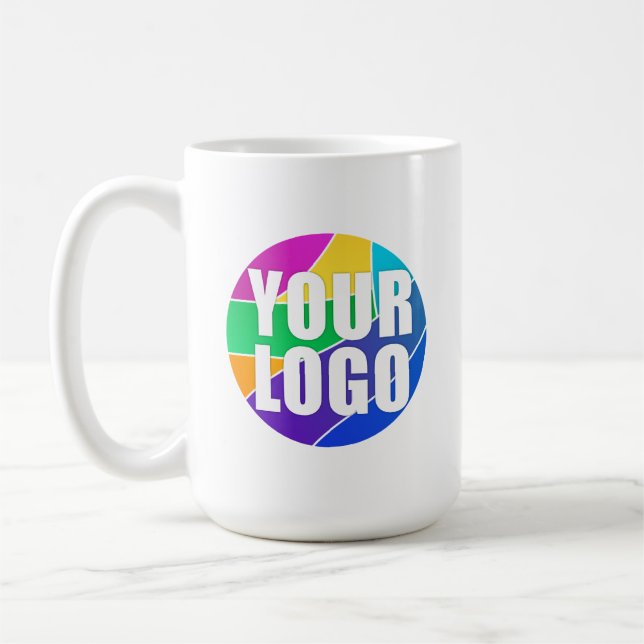 Promotional Business Logo Corporate Giveaway Coffee Mug (Left)