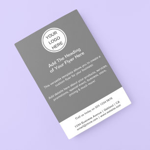 Promotional Business Logo Corporate Gray & White Flyer