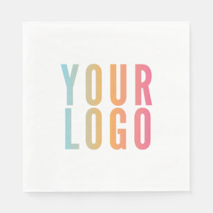 Promotional Business Logo Modern Company White Napkin