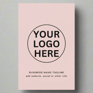 Promotional Business Logo & Text Clean Blush Pink  Flyer