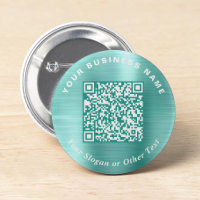 Promotional Business QR Code Mint Green Pin
